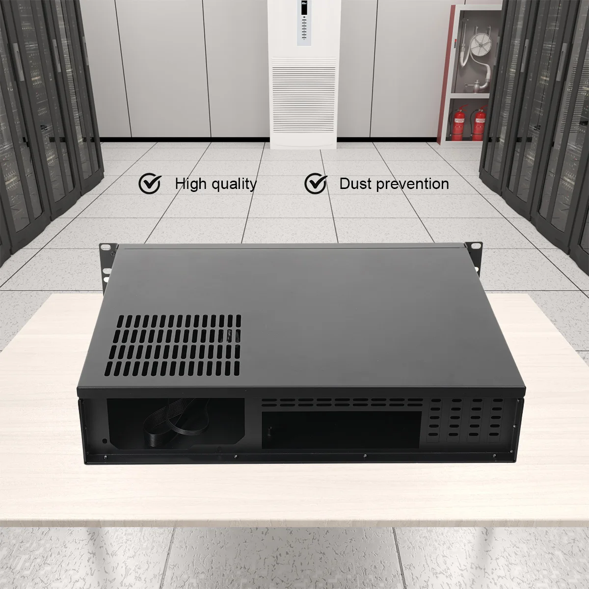 2U Chassis Aluminum Panel Ultra Short Industrial Control Server Chassis Data Storage Motherboard Server Case