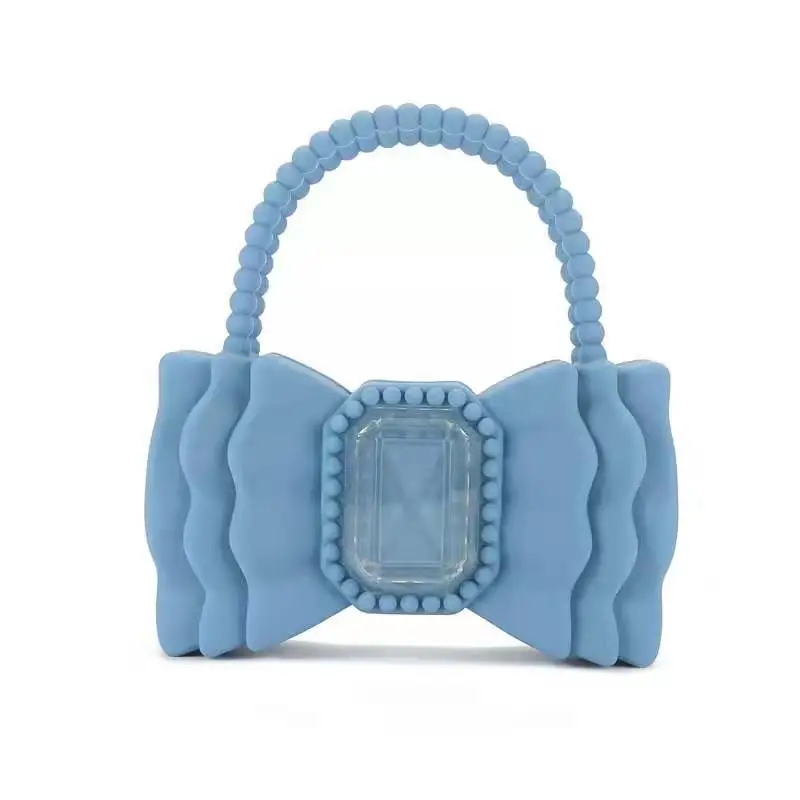 

Jelly Handbags Women's Shoulder Bag brand Silicone Bowknot Crossbody Bags for Women PVC colorful colored drawing Clutch Purse