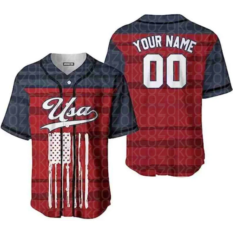 Custom pattern Team Baseball Jersey for Men Women Short Sleeve JerseyShirt Team Shirts Hip Hop Unisex Tops