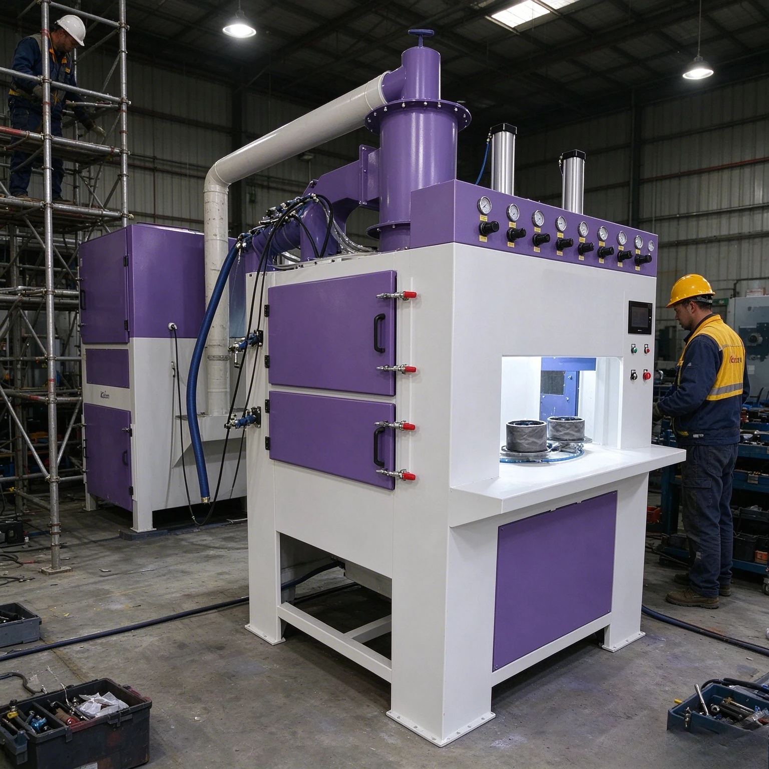 Fully Automatic Turntable Sandblasting Machine Abrasive Blasting System for Metal Parts Surface Treatment and Industrial Use