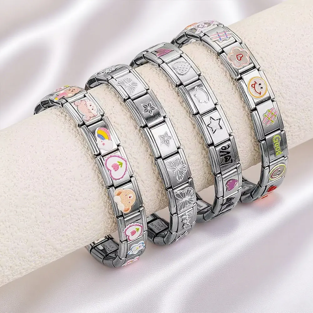 2026 Neues Italienisches Charm-Modul-Armband DIY-Schmuck Festival-Geschenk Frei Kombinierbar mit Verschiedenen Aufklebern Schmuckherstellung