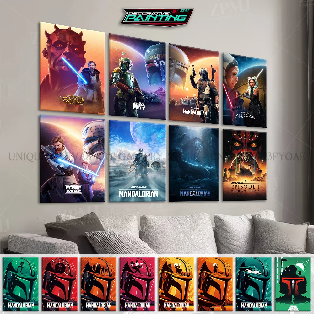 

Star Wars The Last Jedi Movie Canvas Hd Prints Picture Wall Artwork Painting Home Decor Vintage Poster Frameless For Living Room