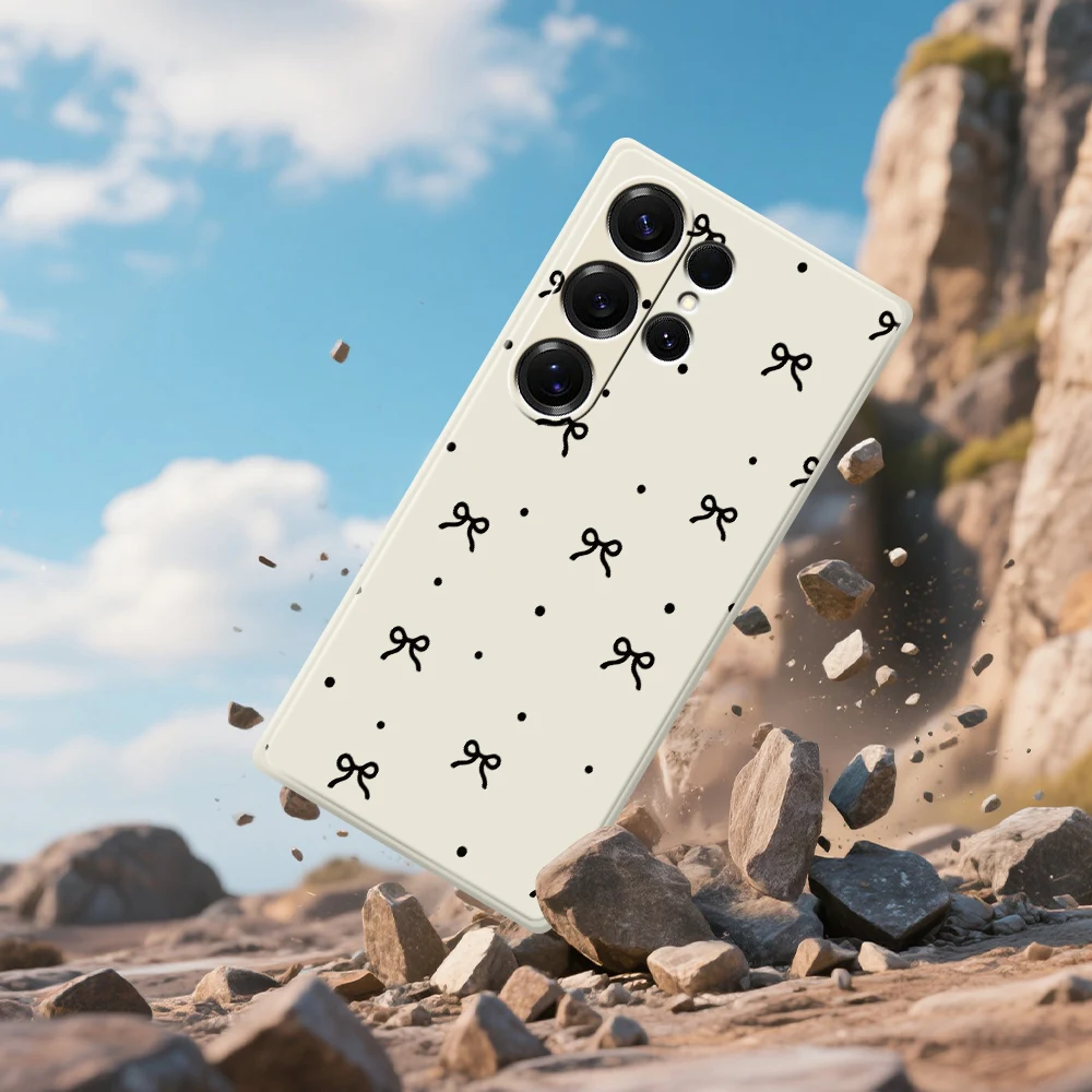 Bowknot Polka Dot Phone Case For Samsung Galaxy A56 A32 A23 A22 5G A32 A23 4G A55 A54 A53 A52 A51 A35 A34 A31 A25 A24 Soft Cover