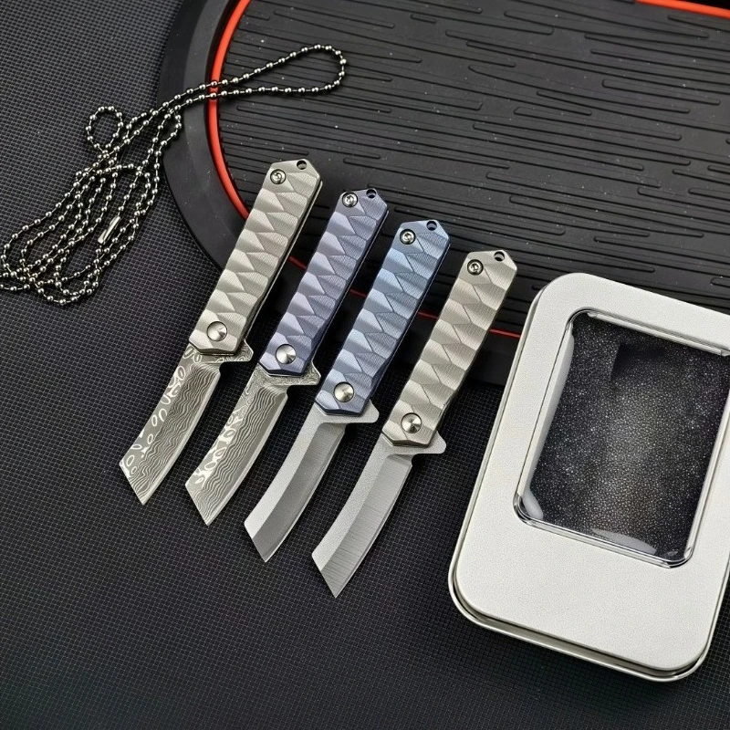 Damascus/D2 Blade Folding Pocket Outdoor Camping Hiking Fishing Survival Knife Hunting Portable Utility Fruit Knives EDC Tools view 5