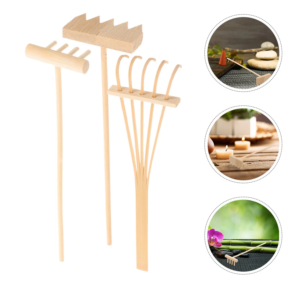 

6Pcs Mini Sand Tools Set for Zen Garden Relaxation Mindfulness Aesthetic Appeal Versatile Use Sand Tray Rake Garden Supplies
