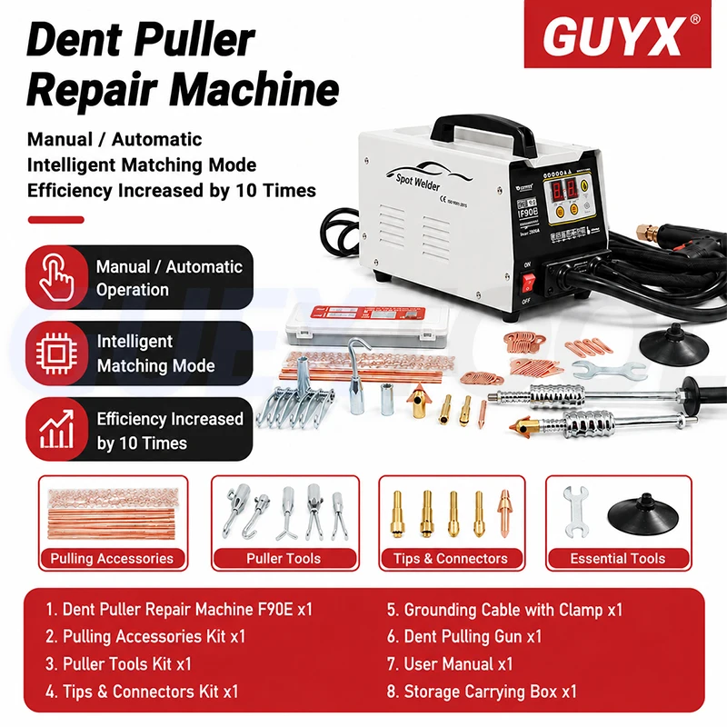M95L High Power Lightweight Portable Dent Pulling Repair Machine Manual Auto Dual Mode Car Body Shaping Firm Welding Repair Tool