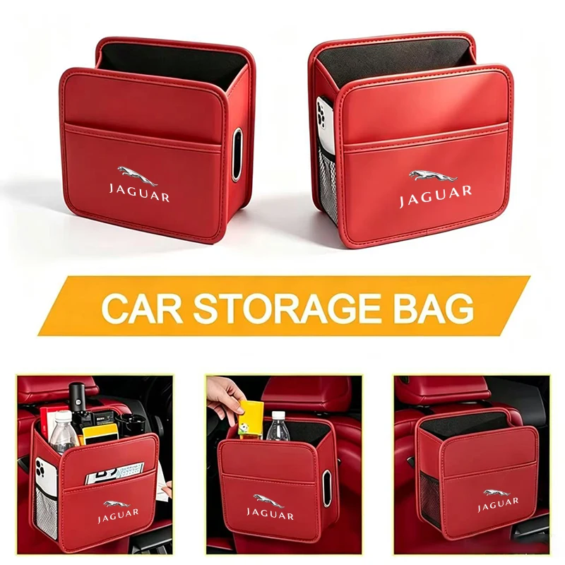 

Car Seat Backrest Upgrade Storage Box Tissue Bag Bracket For Jaguar XE XF XJ F-Type F-Pace XKR XEL XFL S F XK XJL XJ6 XJS XFR X