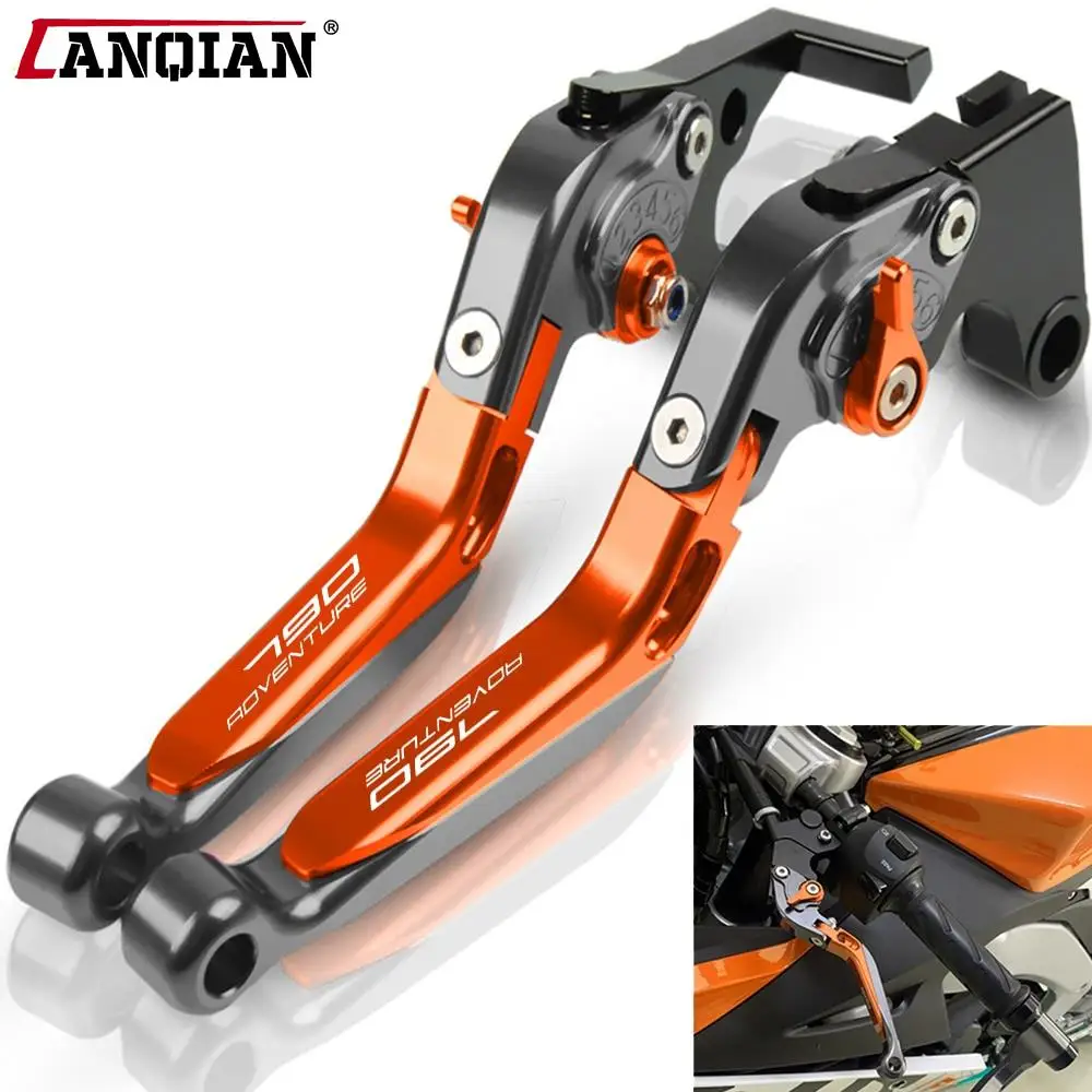 

FOR 790 Adventure 790 ADV R 2017 2018 2019 2020 Motorcycle Handlebars Lever folding handbrake Extendable Brake Clutch Levers