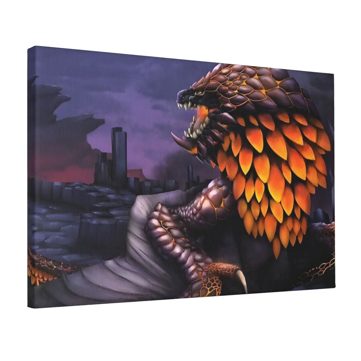 High Quality Art Canvas Painting Print Bazelgeuse - Monster Hunter World (Enraged) Retro Frameless Poster Picture Art Aesthetic