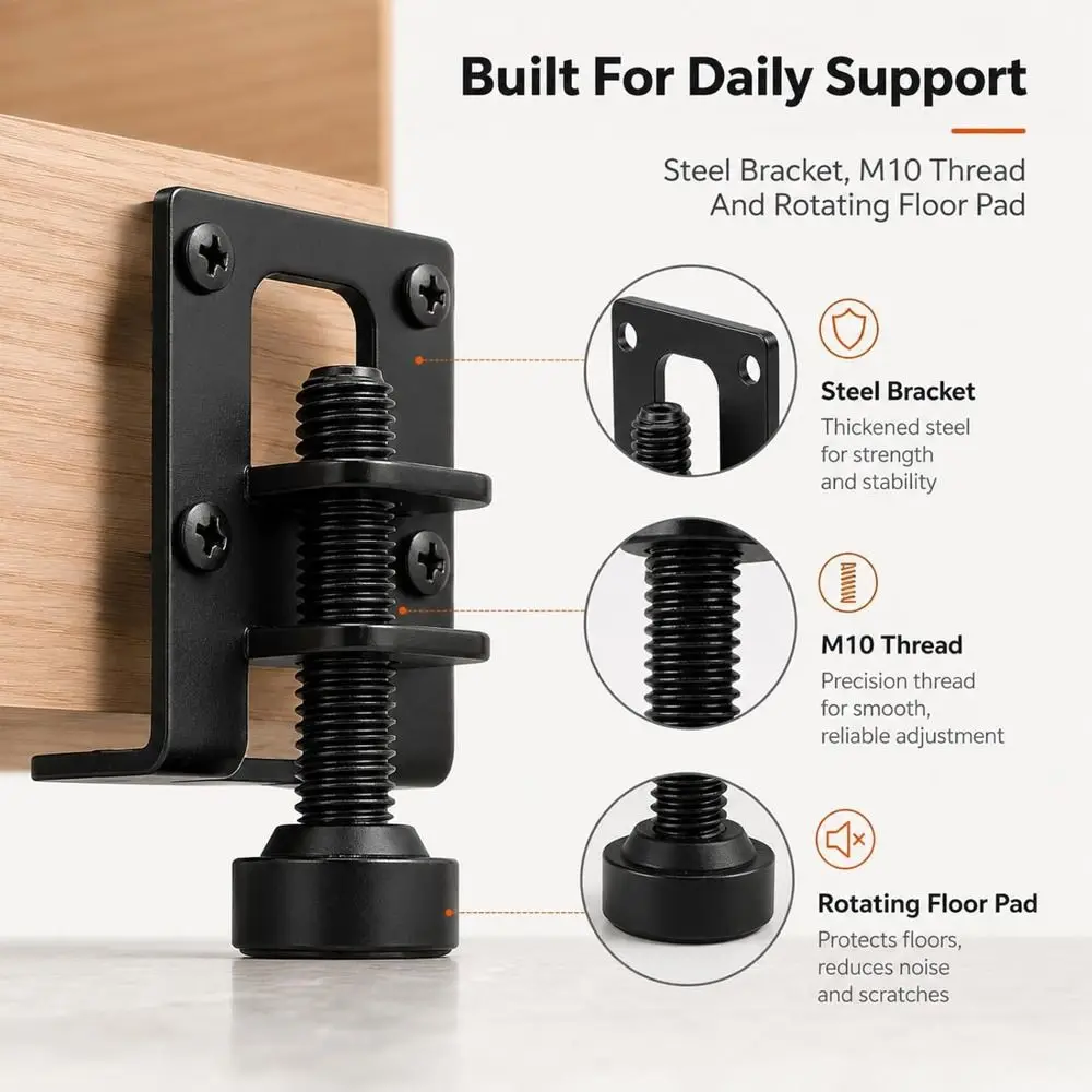 4pcs Adjustable Height Furniture Leveling Feet L Shape Non-Scratch Furniture Leveler Legs Versatile Anti-slip Chair Side Bracket