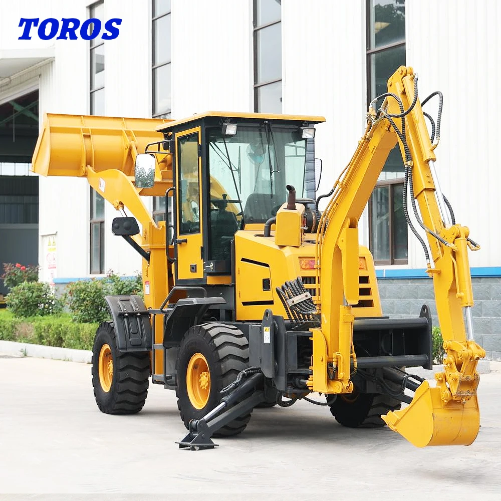 Mini Backhoe Loader 4X4 Bánh Xe Loader Múc 3 Tấn 5 Tấn 4 Bánh Xe Ổ Đĩa Mới Backhoe Loader Để Bán