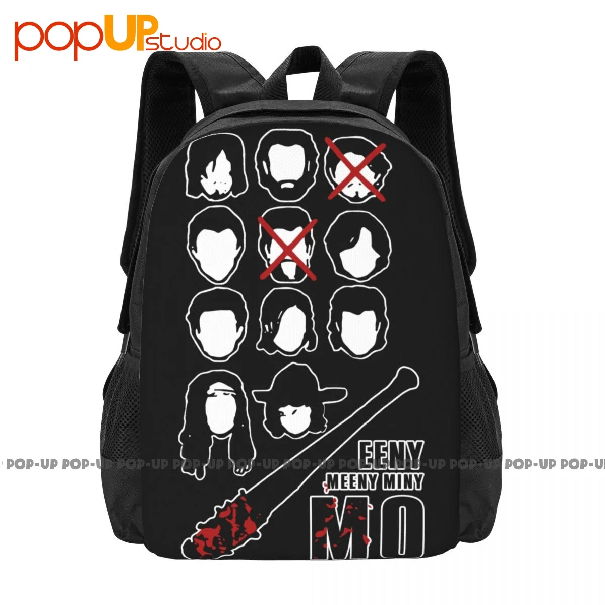 

The Walking Dead Negan Eeny Meeny Miny Mo Heather Backpack Large Capacity Vintage Softback Sports Bag School Sport Bag