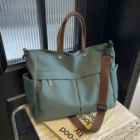 Bolso de mujer a la moda, bolso grande de hombro de gran capacidad, bolso de mano Simple de nailon, bolso cruzado para ordenador portátil, para ir al trabajo