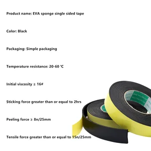 Bant, köpük, tek taraflı, köpük, kauçuk, siyah, ses yalıtımı, sızdırmazlık maddesini soyun, EVA, kesiti 0,5 mm, 1 mm, 1,5 mm, 2 mm kalınlığında 12-En çok satılan, köpük 2mm) - no. 9