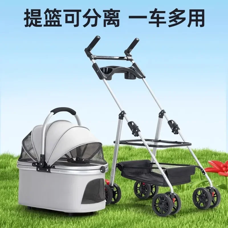 Pet cart out lightweight foldable separation trolley