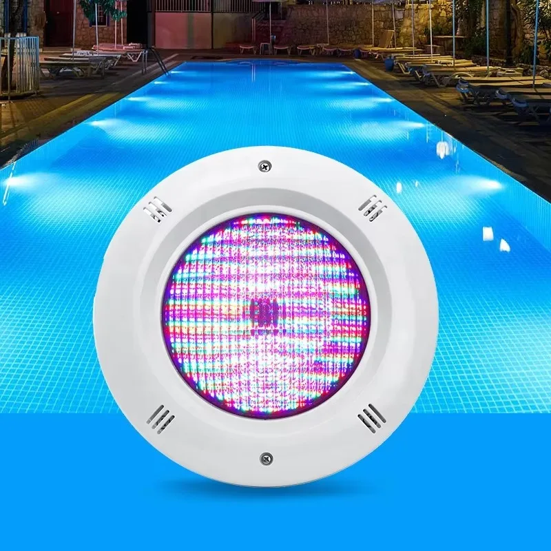 RGB LED buried swimming pool diving light, IP68 waterproof, ABS material, a variety of power options