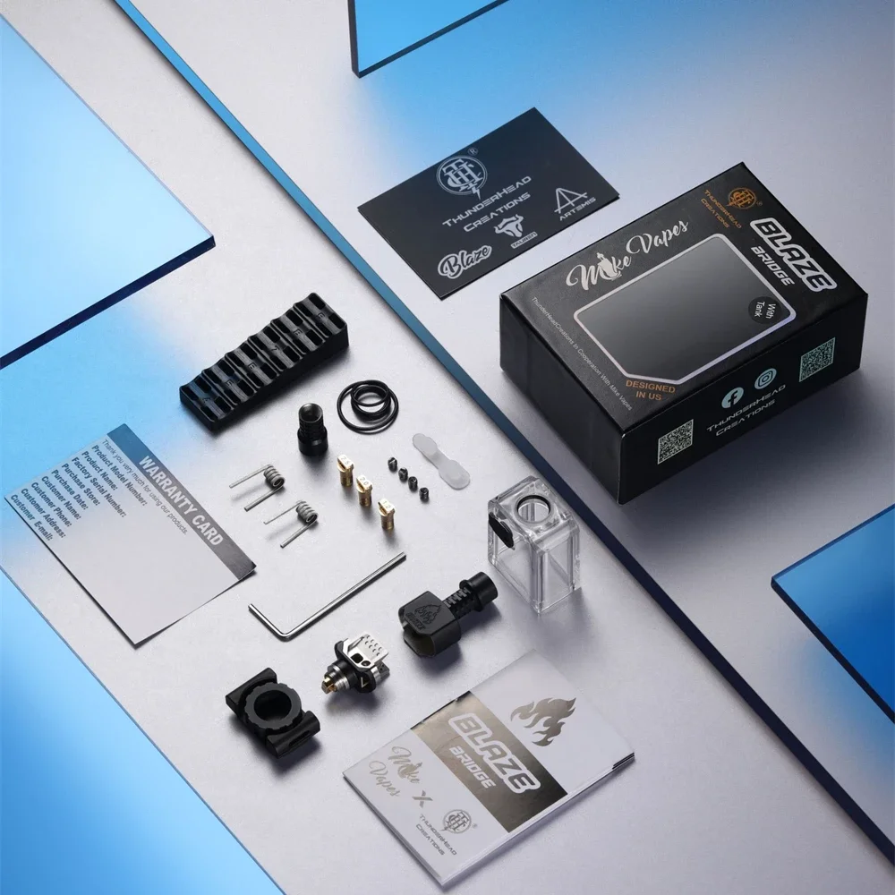 Thunderhead Creations Blaze Bridge rba Boro TANK ขนาด4มล. คอยล์เย็นแบบเดี่ยวพร้อมแอร์พิน3.0/2.5/2.0/1.2มม. สำหรับบุหรี่ไฟฟ้า Boro MOD ทุกชนิด