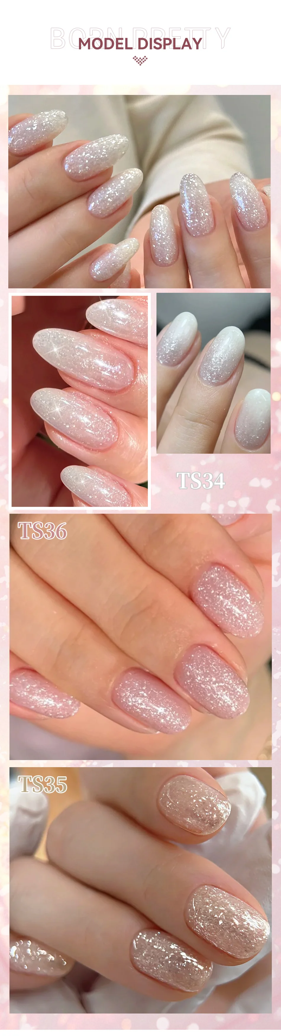 BORN PRETTY 1 Flasche 10ml Flatternde Flocken Jelly Gel Nagellack Semi-Permanent Nail Art Maniküre Abziehbarer LED-Nagellack Vernis – Detail 3