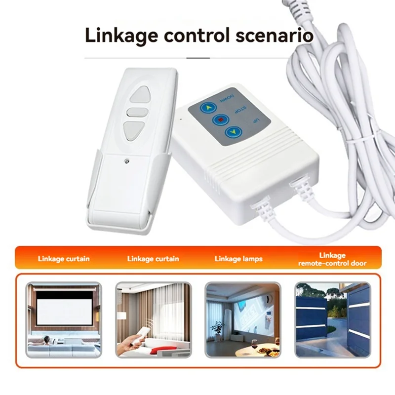 Remote Control 433MHZ Projector Screen Controller Electrical Curtain Wireless Remote Control Switch Receiver EU Plug-A09I