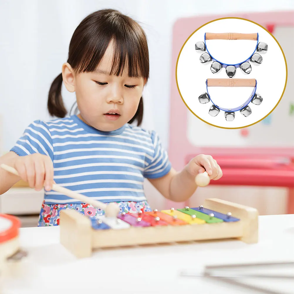 4 قطعة أدوات الموسيقى جرس اليد شكل السمكة المحمولة حفلة الرقص اليد تهز خشبية الحديد البلاستيك أدوات قرع #5