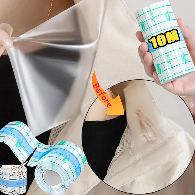 

Down Jacket Collar Anti Dirt Good Thing Shirt Collar Transparent Anti Liquid Foundation Paste Sleeve Anti Stain Paste Invisible