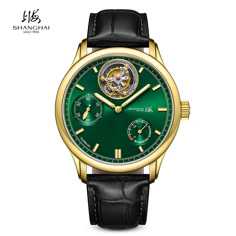 Shanghai Watch Revival Series Men's Watch Rui Shi Tourbillon Timepiece Sapphire Crystal 5 ATM Water Resistance Model S2400
