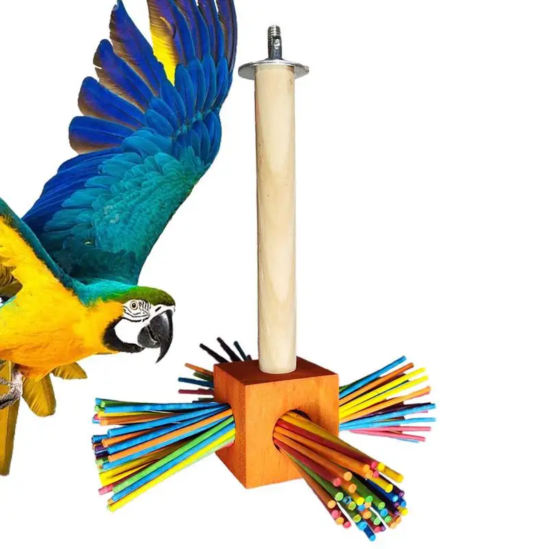 Bird Toys Parrot Toys For Large Birds Wooden Colorful And Fun Bird Toys For Alexandrine Parakeet African Grey Parrot Small