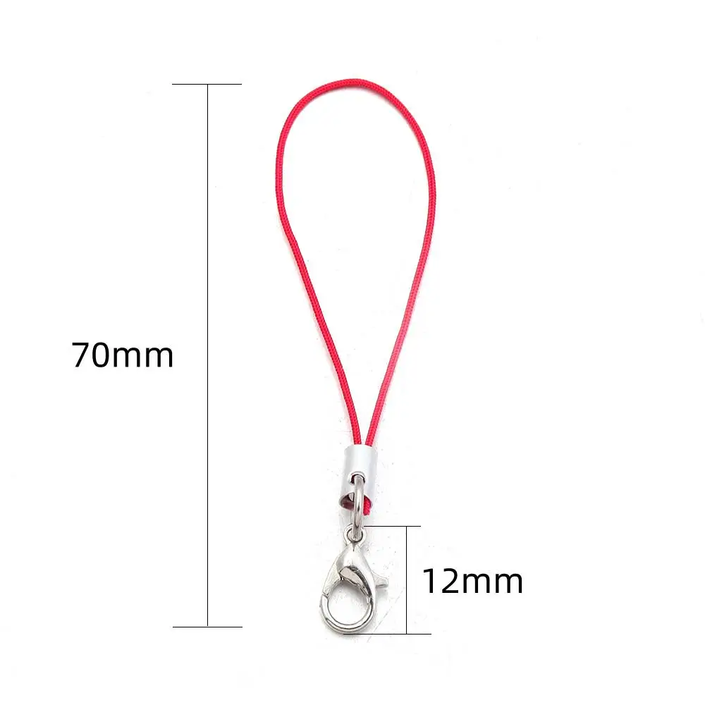 20/100PCS Strap Charm Cord Lanyard Lariat Strap Cords Lobster Clasp Rope Keychains Hooks Mobile Set Charms Jewelry Accessories