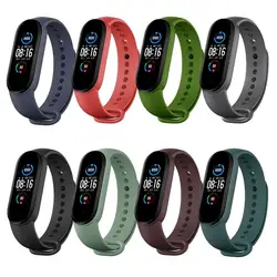 Xiaomi Mi için silikon İzle sapanlar Band 7 6 5 4 3 bileklik spor bilezik bilek MiBand 3/4 band5 band6 Smartwatch aksesuarları