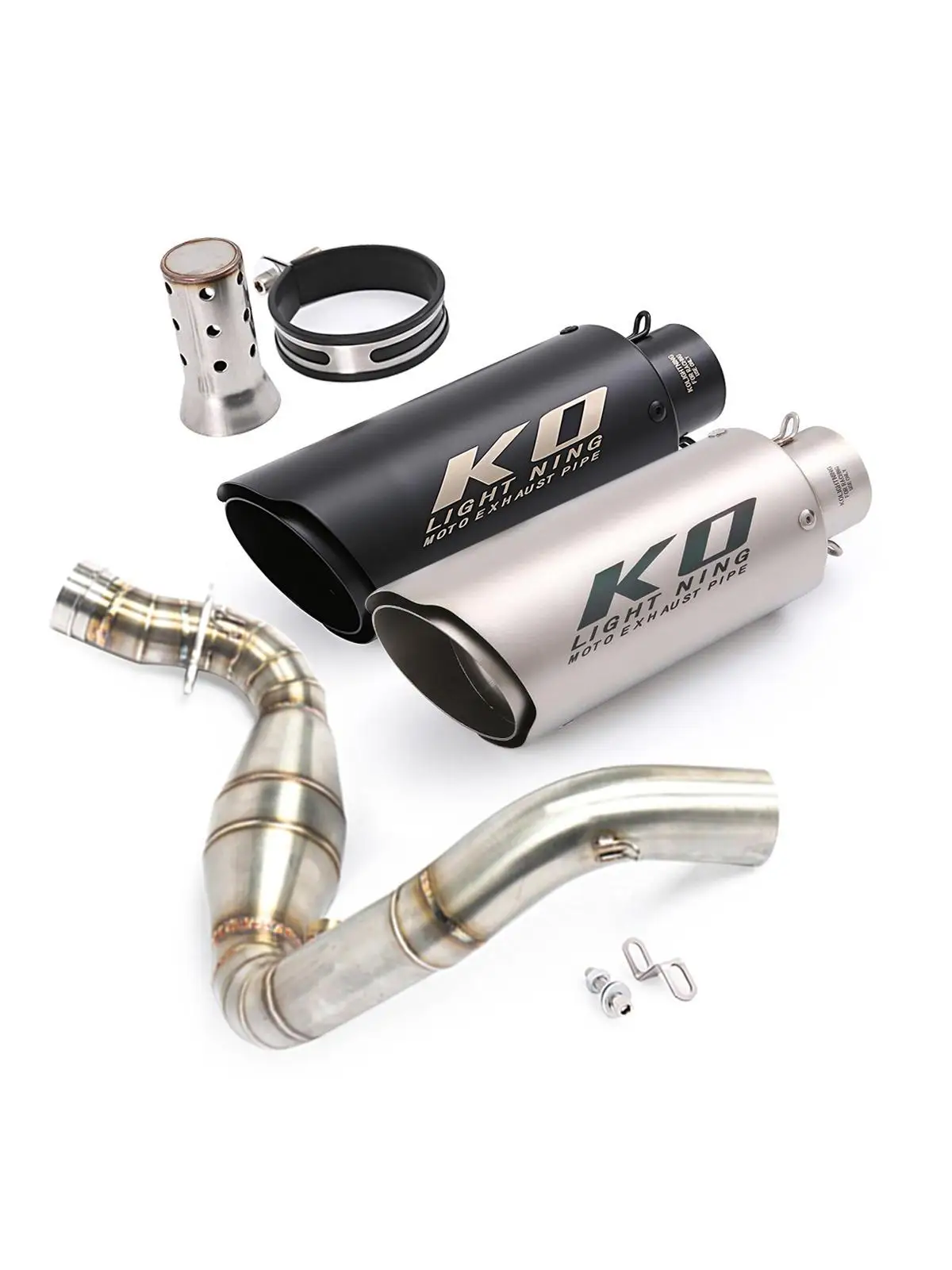 Slip-on uitlaatsysteem voor BMW G310GS G310R motorfiets, inclusief 51mm DB killer demper en voorbuis, 2017 - 2024 2025 - afbeelding 2
