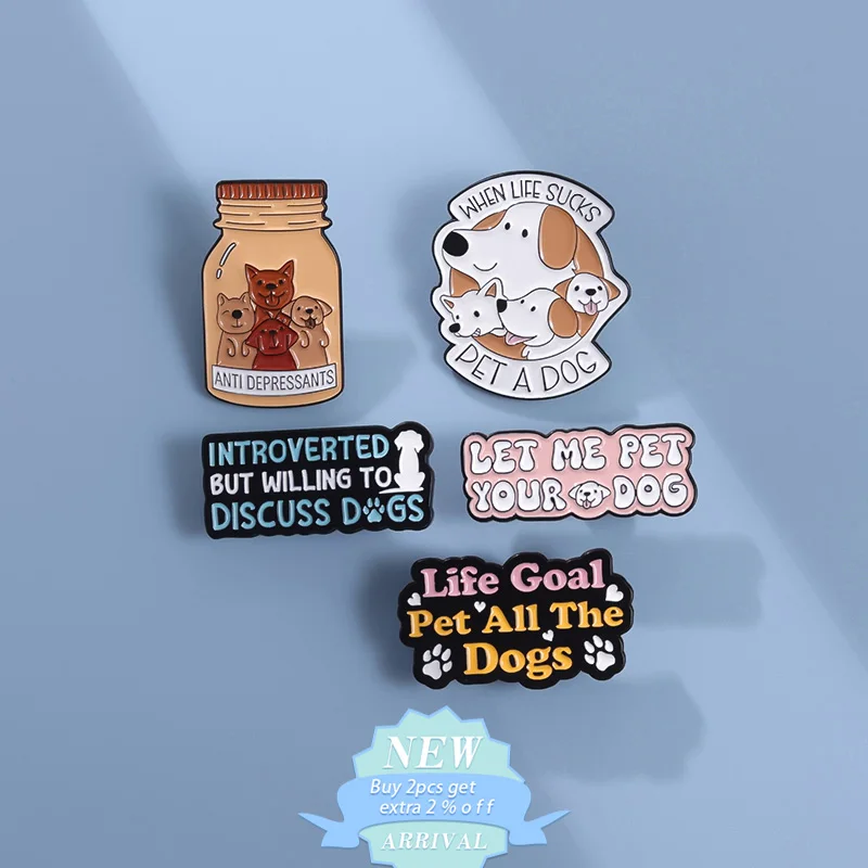 Life Goal Pet All The Dogs Woof Enamel Pin Sorry I Have Plans With My Dogs Brooch Lapel Backpack Badge Funny Quotes Jewelry Gift