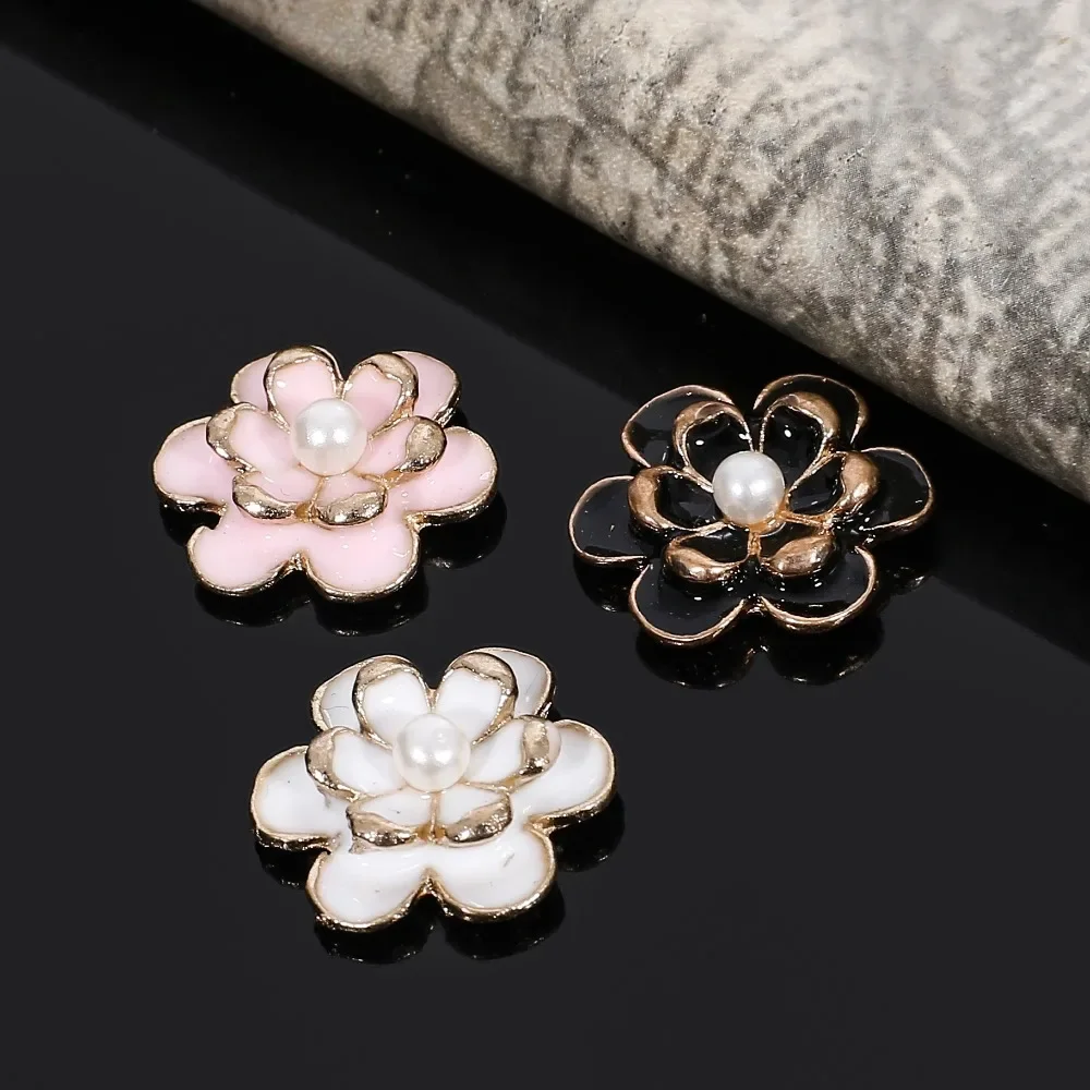 

Engood 100Pcs 20mm Pearl Rhinestone Buttons Sewing Trim & Embellishments Craft Buckles DIY Hair Accessories Wedding Decoration