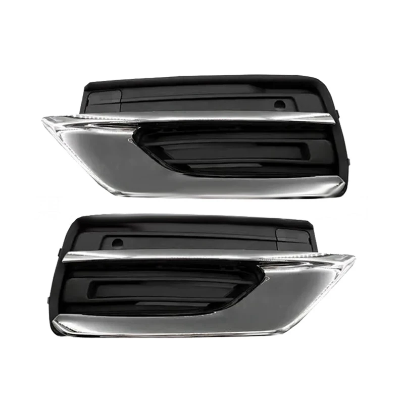 1Pair Car Front Lower Bumper Grilles Trim Chrome Cover 31663515 31663514 For Volvo XC90 2019-2022 31663539 31663540 Replacement