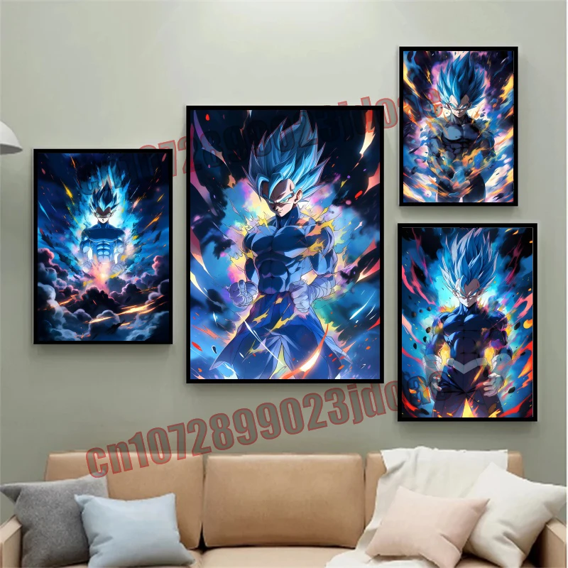 

Classic Anime Dragon Ball Goku Vegeta Super Saiyan HD Cool Wallpaper Poster Canvas Drawing Illustration Drawing Children's Gift