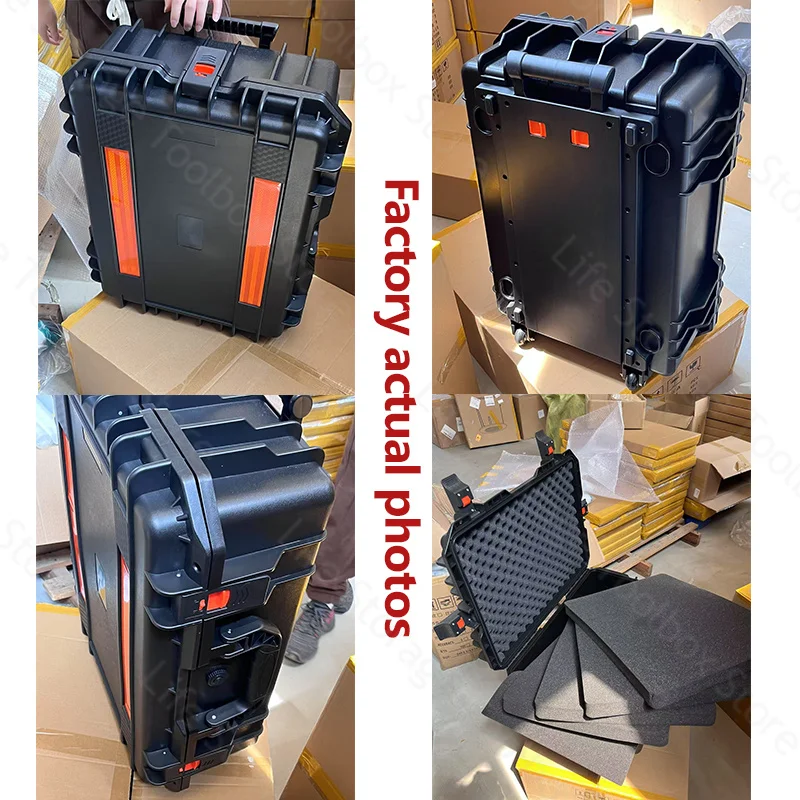 

Large Tool box Portable Plastic Safety Protection Box Instrument Case Camera Equipment Waterproof Shockproof Tool Box W/sponge