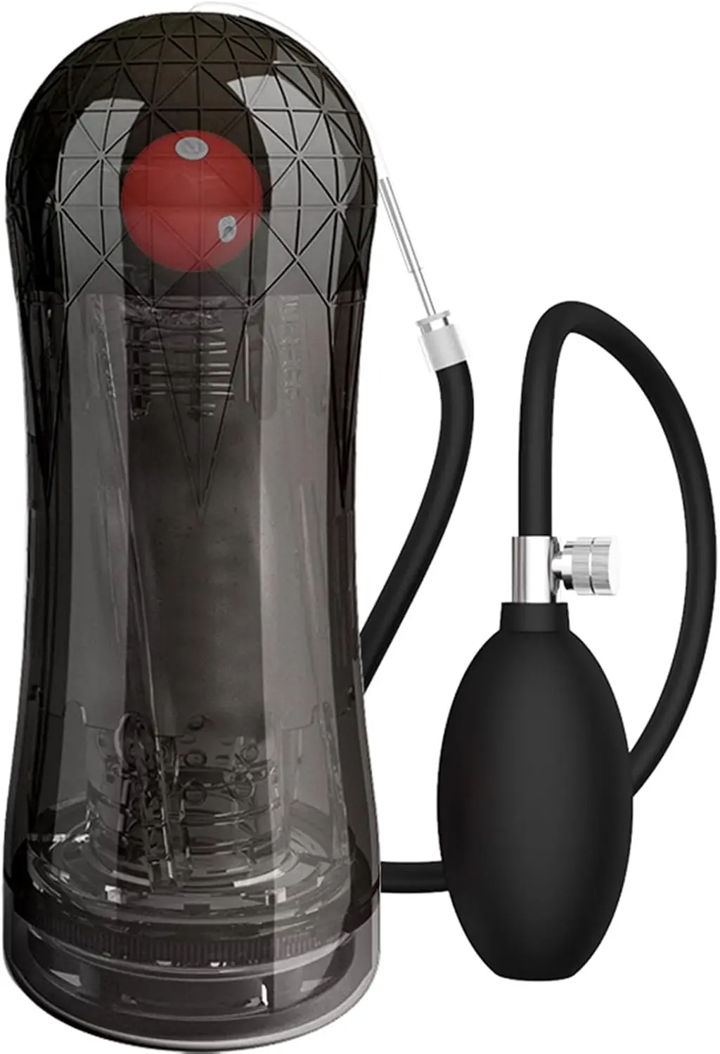 Manual Male Masturbators with Squeezer Air Bag and Vibrating Ball Reusable Male Masturbator Cup Pocket Pussy Adult Sex ToyS