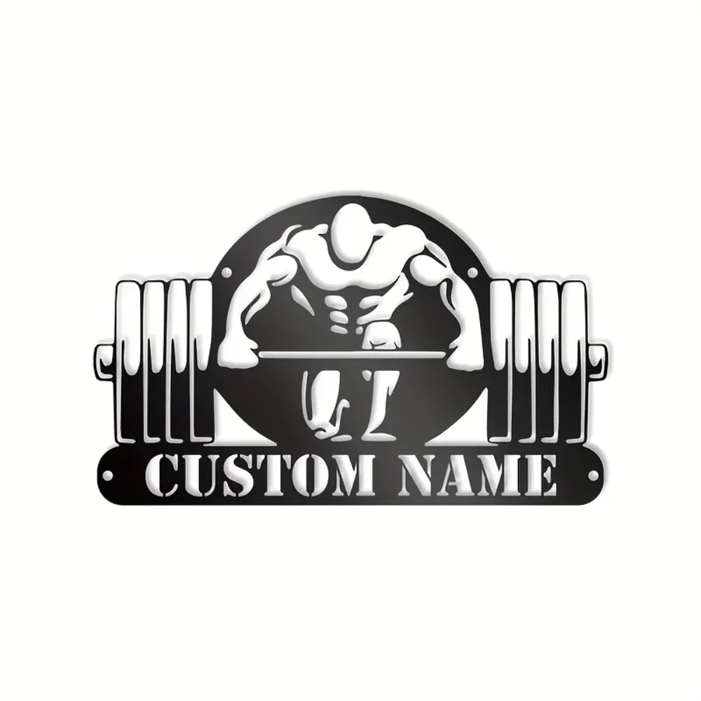 Unique Tailored Metal Gym Sign for Home Durable Iron Build Power - Free Wall Art Perfect for Outdoor Spaces Custom - Made