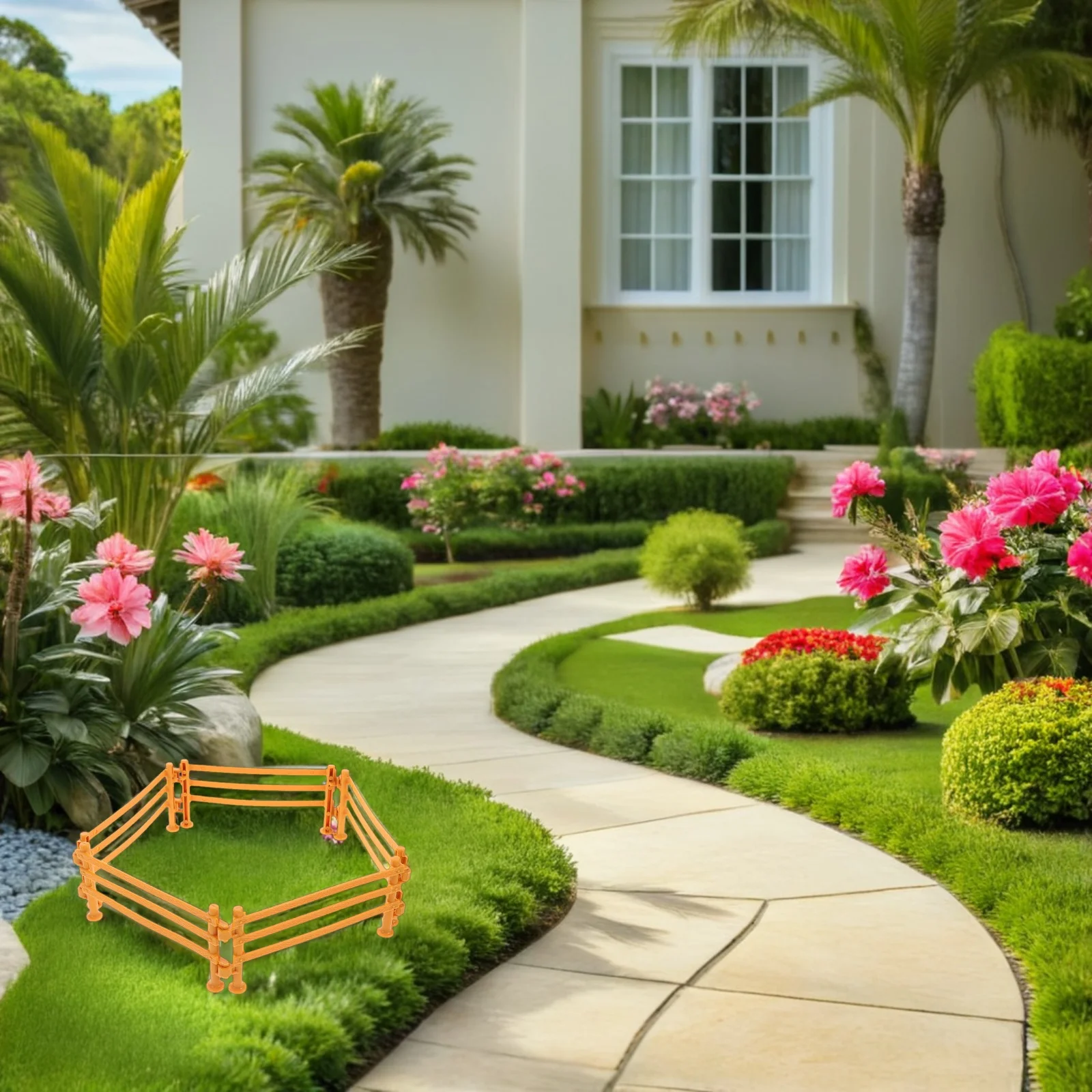 

60Pcs Mini Picket Fence for Fairy House Diorama Small Garden Fence Edging Playset Plastic Panels