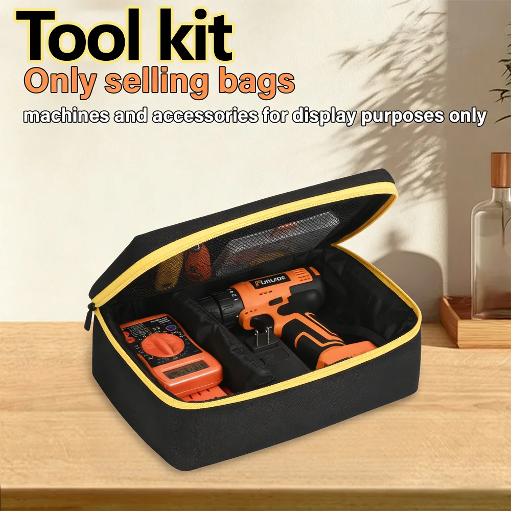 

Сумка для инструментов Набор инструментов Коробка большой емкости Сумка из ткани Оксфорд Домашнее хранение оборудования для электрической дрели Противоударная сумка для переноски инструментов