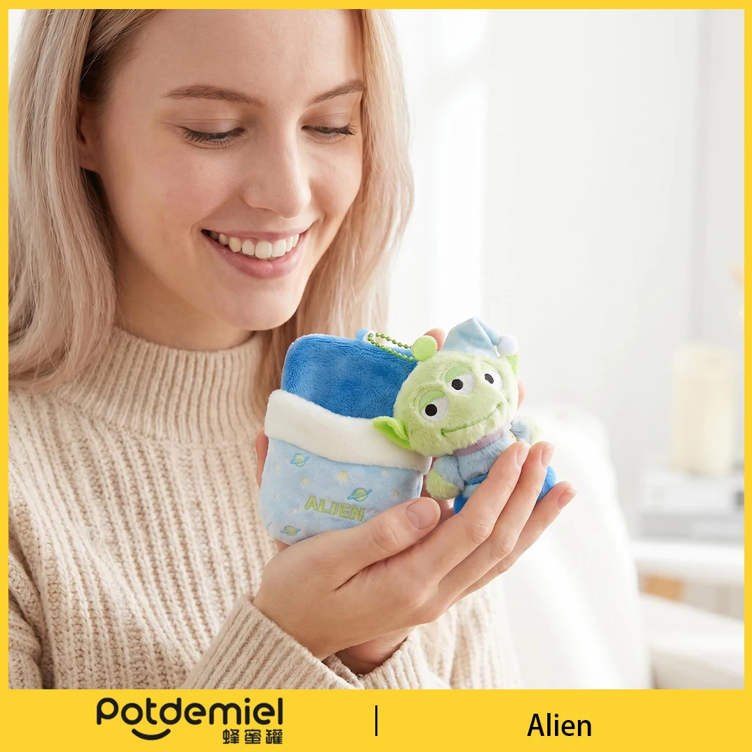 Potdemiel Toy Story Alien Sleep Sack Plush Mini Pouch Charm for Shoulder Bag Funny Cute Soft Kids Holiday Gift Home Decor view 5