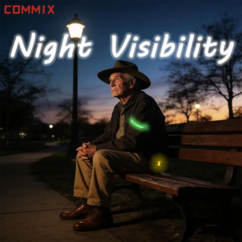 

【COMMIX】 Glowing Armband & String Bear Combo, Gently Enhances Visibility & Comfort for Elderly Park Leisure