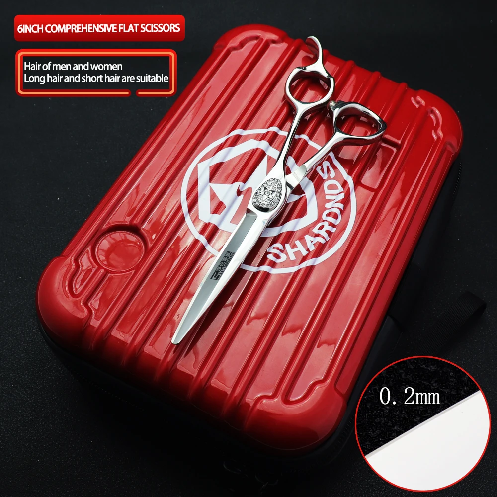 

440C Hairdressing Scissors Diamond Adjustable Flat Scissors Thinning Scissors Apprentice Practice Barber Scissors 6-Inch Set