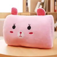 Pink Bear Children's Plush Pillows Hand Warmers Gloves Adults Cartoon Nap Pillows Cushions Creative Hand Warmers Plush Gift