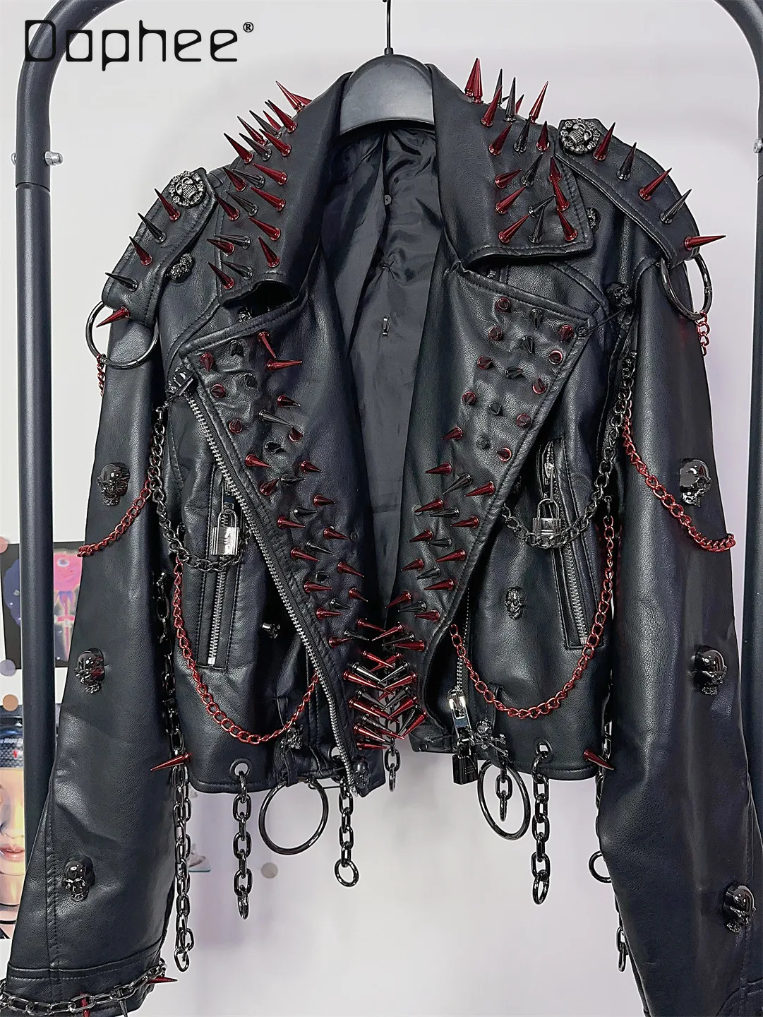 Y2K Spice Girl Subculture Punk Rock Rivet Chain Heavy Industry