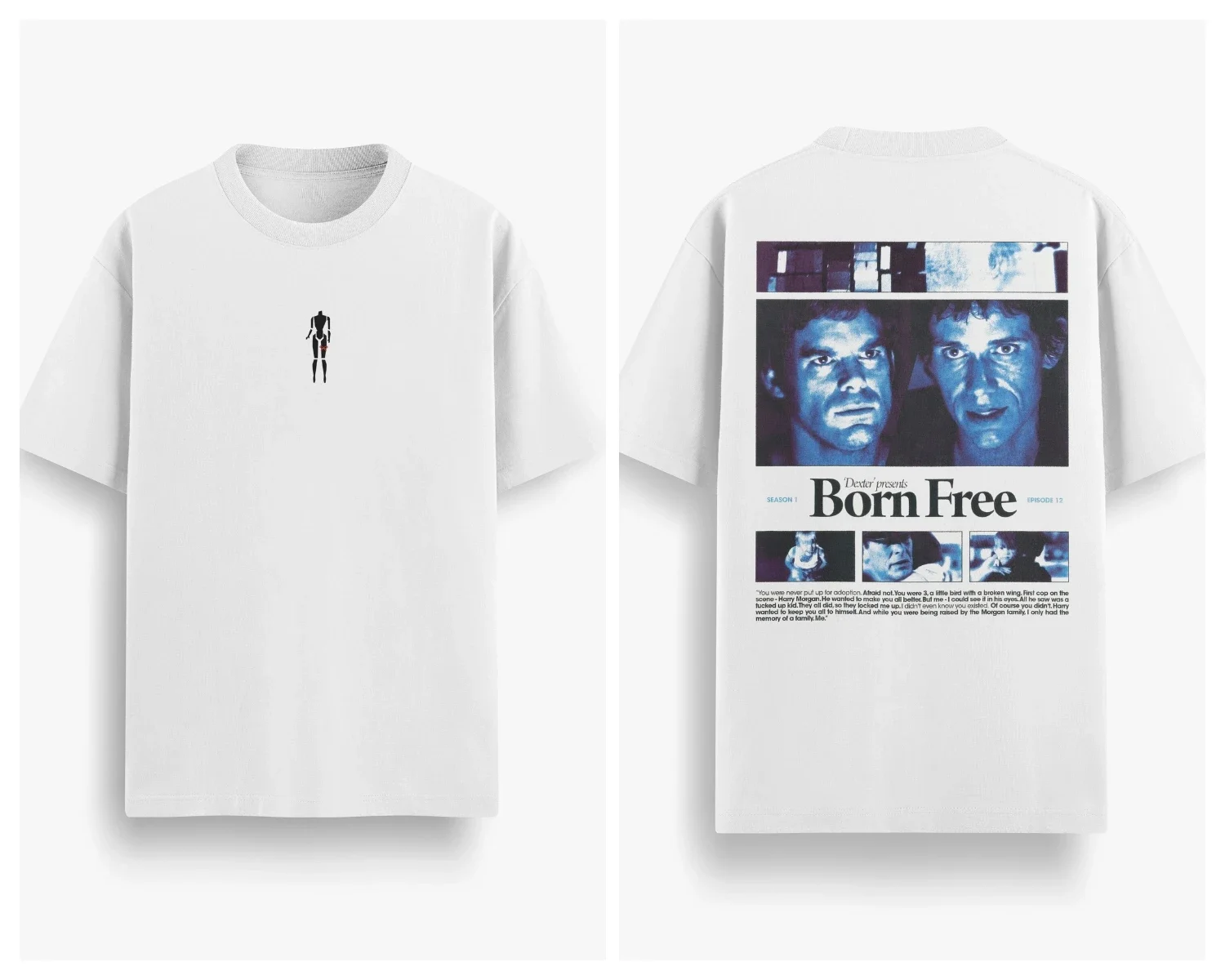 تي شيرت كاجوال قطني ريترو تي شيرت كلاسيكي من المسلسلات التلفزيونية Dexter تي شيرت كاجوال أنيق كبير الحجم ملابس الشارع للجنسين