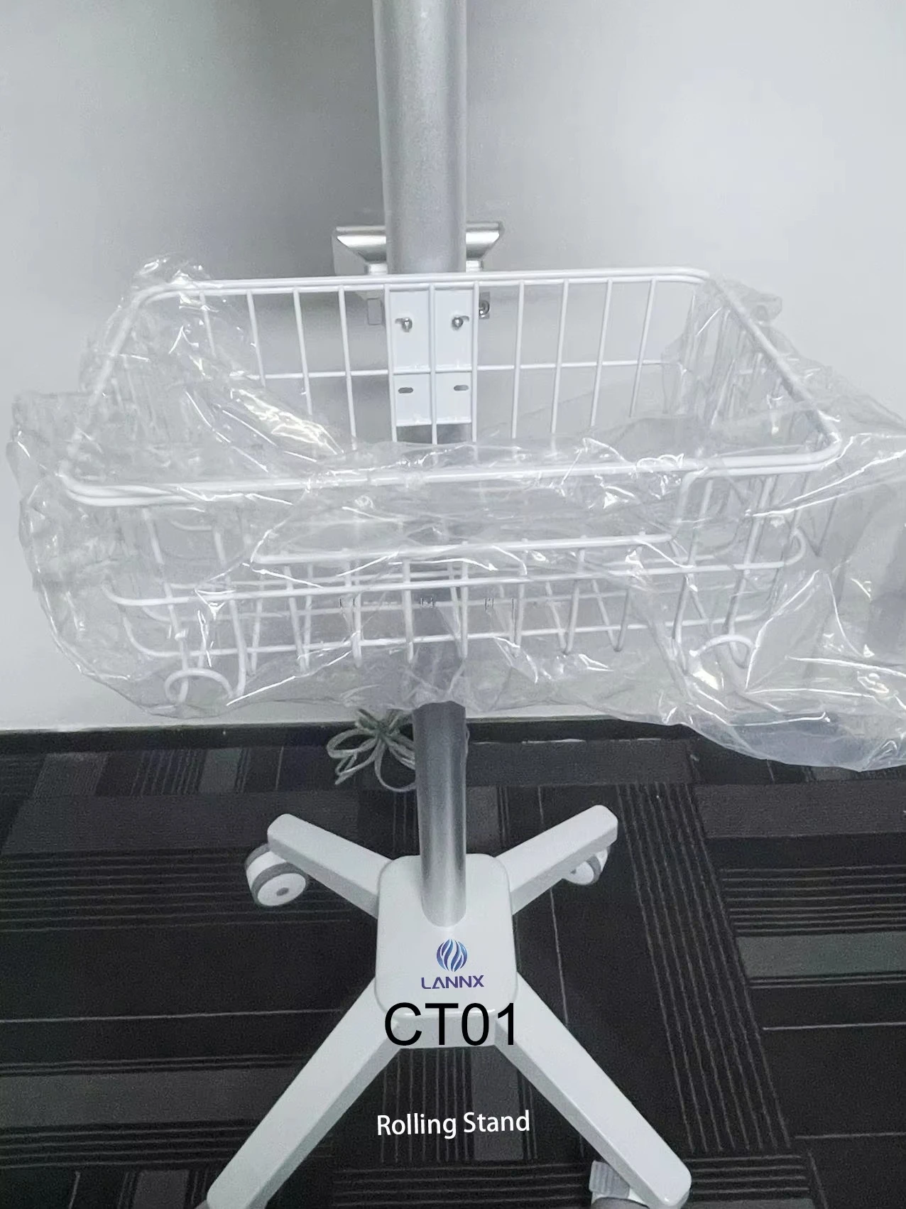 CT01 Suministro de fábrica Soporte multiparámetro Instrumento médico Soporte para carrito de pacientes para carrito de hospital