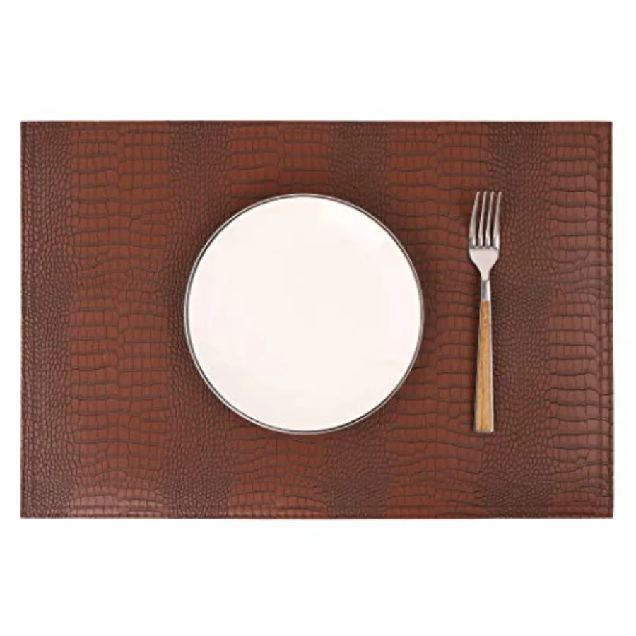 

Салфетки для стола из искусственной кожи (ПУ), водонепроницаемые, устойчивые к пятнам и жаре, нескользящие, легко моются, для кухонного и обеденного стола