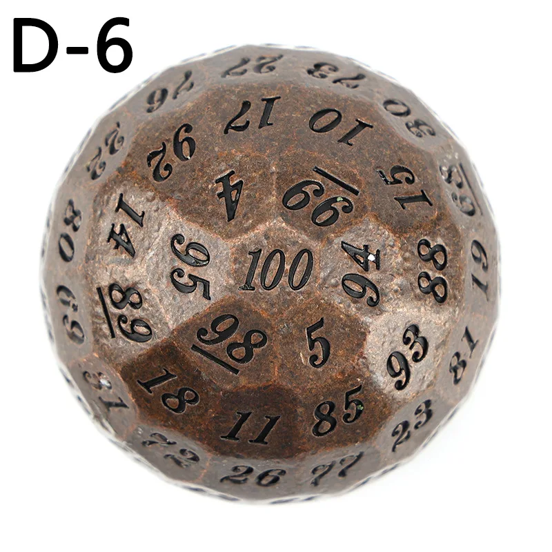 1pcs 45mm 100 Sided Dice Giant Ancient Metal Dice D100 Dice DND Role Playing Table Games Pathfinder MINI PLANET Metal Dice