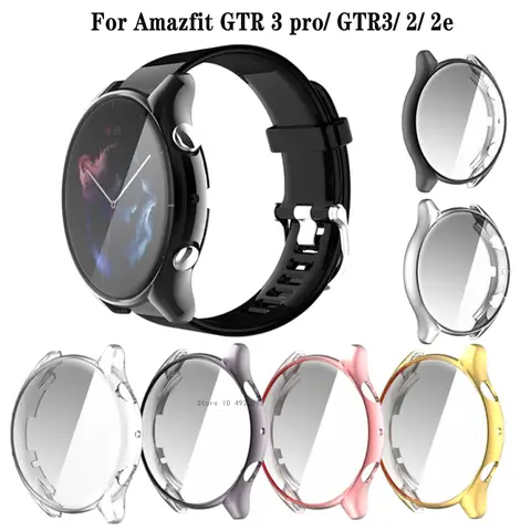 Protezione schermo intero per Amazfit GTR 3 pro Custodia Smartwatch Custodia protettiva in silicone per Amazfit GTR3/2/2e Custodia paraurti Shell
