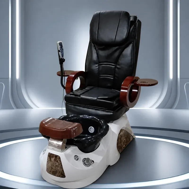 Electric Pedicure Chair with Foot Massage Manicure Sofa Reclining Beauty Spa Seat for Nail Care and Foot Therapy